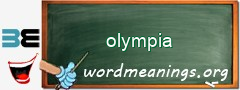 WordMeaning blackboard for olympia